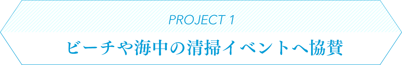 PROJECT 1 ビーチや海中の清掃イベントへ協賛